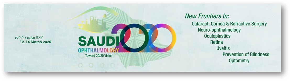 KKESHKSA's tweet image. نفيدكم بأن تم تمديد التقديم للملخصات العلمية لـ #مؤتمر_طب_العيون_السعودي 
و سيكون يوم الخميس ١٩ ديسمبر   ٢٠١٩ اخر يوم لإستقبال الطلبات

saudi-ophthalmology.com

#SOS2020
