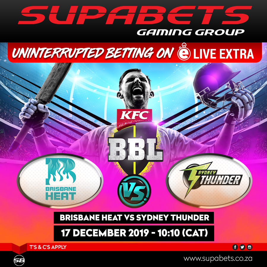 Supabets_mzansi's tweet photo. The #Big_Bash gets going on Tuesday for its 9th edition with the #Heat & #Thunder opening the campaign in Brisbane...Time to get involved with this epic T_20 series guys...
#Getinthere #BBL9 #Heat_Thunder #Supabets
https://t.co/yoQwofOlRA https://t.co/BoEA8d5f4M