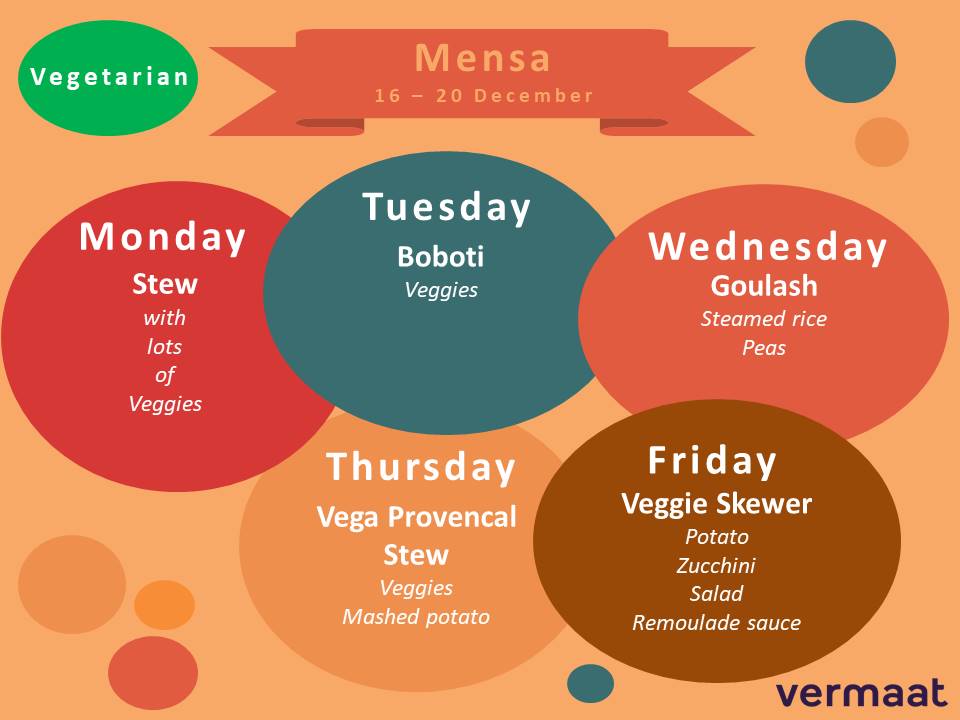 Geniet u maaltyd
Sien jou in die Mensa
Afrikaanse week!