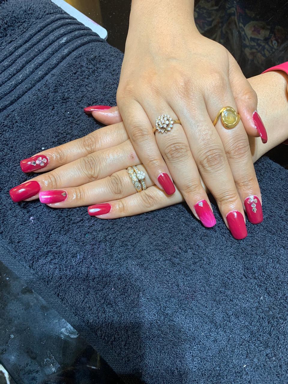Holy Nails - Extension with soft square shape and gel color Visit Holy Nails,  Baner, Pune if you are looking for a nail extension with nail art. Holy  Nails is mostly talked