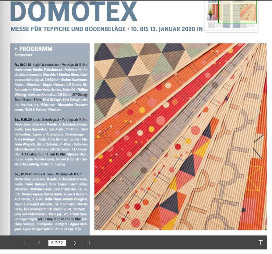 Wenn die #Domotex mit #paprfloor dem paperfloor wirbt.
Besuchen Sie #paprwrks im Frame 3 in Halle 8. partner im Frame: #flexiwall #RODENB.ORG or #ERFURT&amp;SOHN KG 
In der Ausstellung im #Leitthema #ATMYSPHERE domotex.de/de/news/news-f…
#nachhaltigkeit