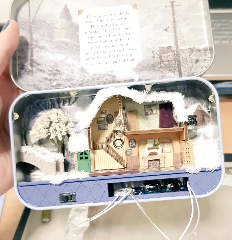 BelSShan's tweet image. My friend gift me with this mini DIY diorama. Is quite tedious but is cute and fun 😆
