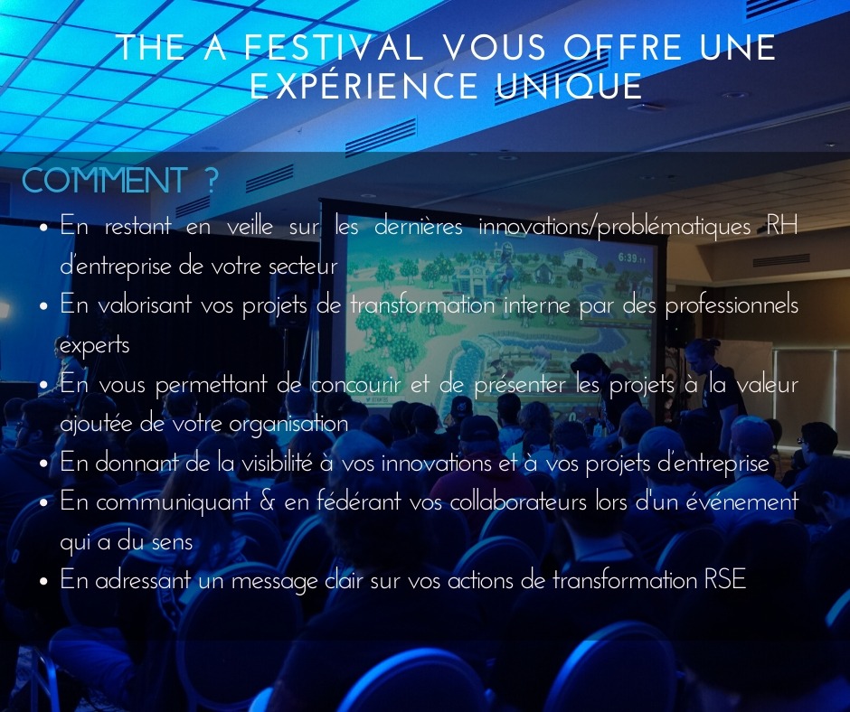 TheAFestival's tweet photo. Vivre, comprendre et vibrer lors d’un événement professionnel n’est pas chose commune ! C’est pourtant ce que l’@AfterWork_RH vous propose de vivre pendant deux jours avec @TheAFestival. 

https://t.co/IaMAyELPdh

#AFestival #stadeRH #AfterWorkRH #HRAfterWork #RH #HR #DRH https://t.co/5U4MxzTLTy