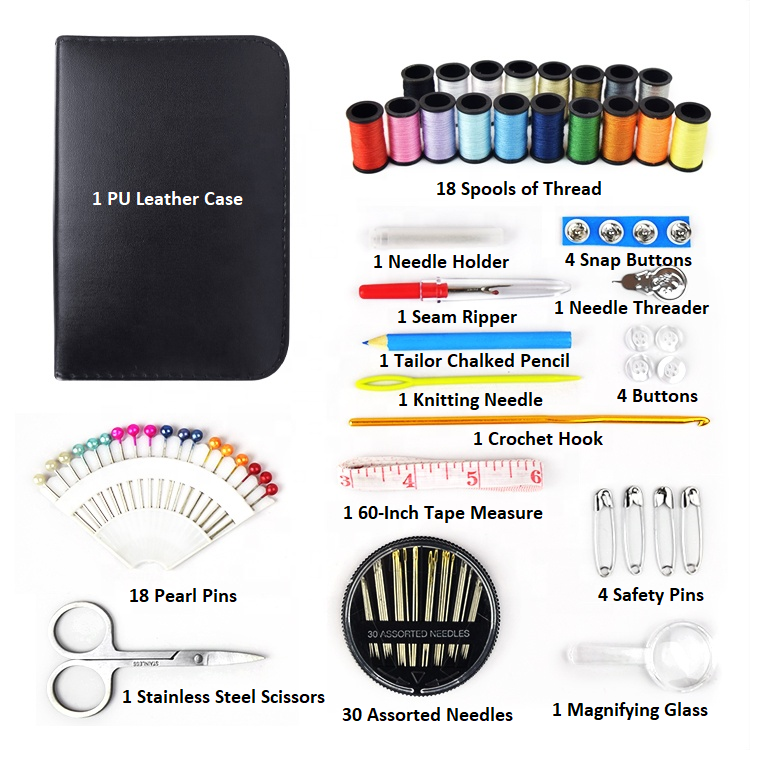 People always ask us: Why do I need a sewing kit? It's simple! 
It's portable and compact - You can bring it anywhere you want and it's packed with all the necessary supplies. 
It's essential - If your button pops or your shirt tears, it can come in handy
#sewing #christmas #gift