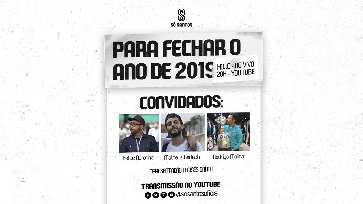 Foram 46 programas, mais de 50 horas de conteúdo sobre o Peixe, 56 convidados, seis apresentadores diferentes e muita história para contar.

Para fechar o ano de 2019, o último programa dessa temporada vai ao ar hoje, às 20h, ao vivo no Youtube. Não perca!