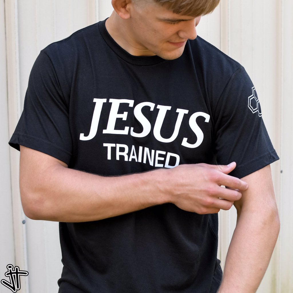 jeffjordanscc's tweet image. Jesus Trained T-Shirt. Back in Stock!

#jesustrained #wrestlinggear