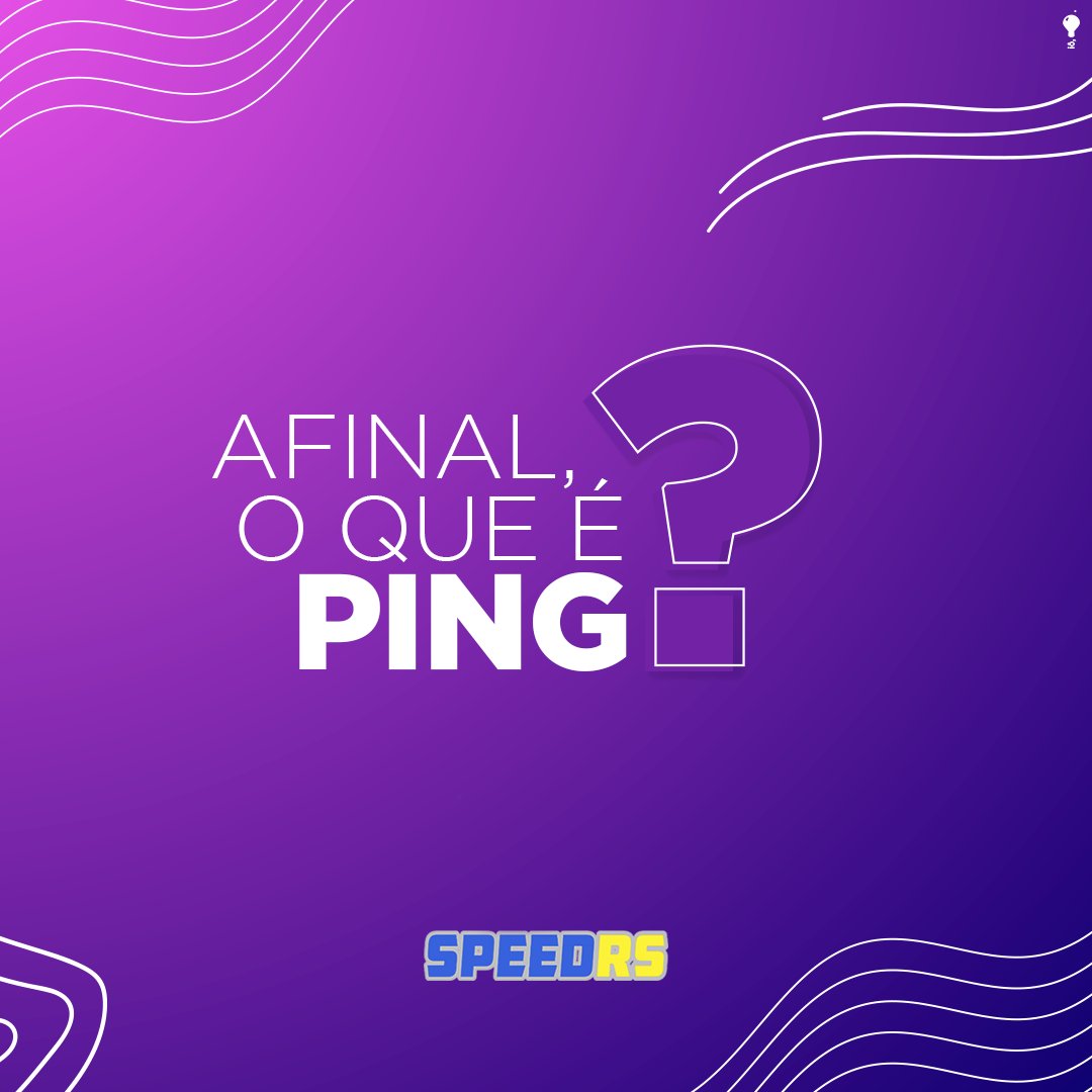 speedrsprovedor's tweet photo. Trata-se de uma sigla para "Packet InterNet Grouper”, um sistema criado por Michael Muuss. O Ping calcula, em milissegundos (ms), o tempo em que um pacote de informações leva para ir até um destino e voltar, ou seja, quanto menor o valor em "ms", mais rápida sua conexão. https://t.co/CRdZH7LO7H
