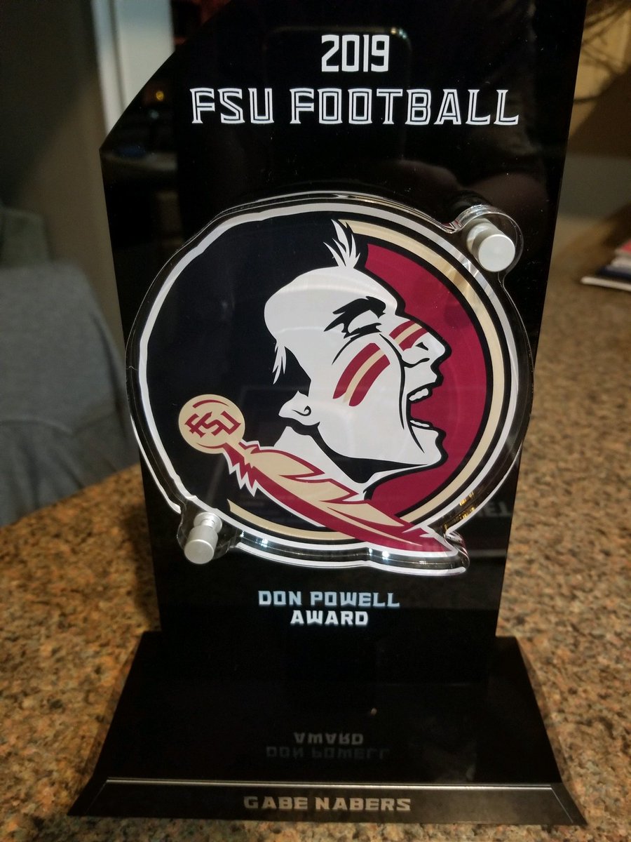 Blessed to have won the “Don Powell Unsung Hero Award” for the 2019 season. Means the world to be recognized by my coaches, this is truly an honor. #gonoles