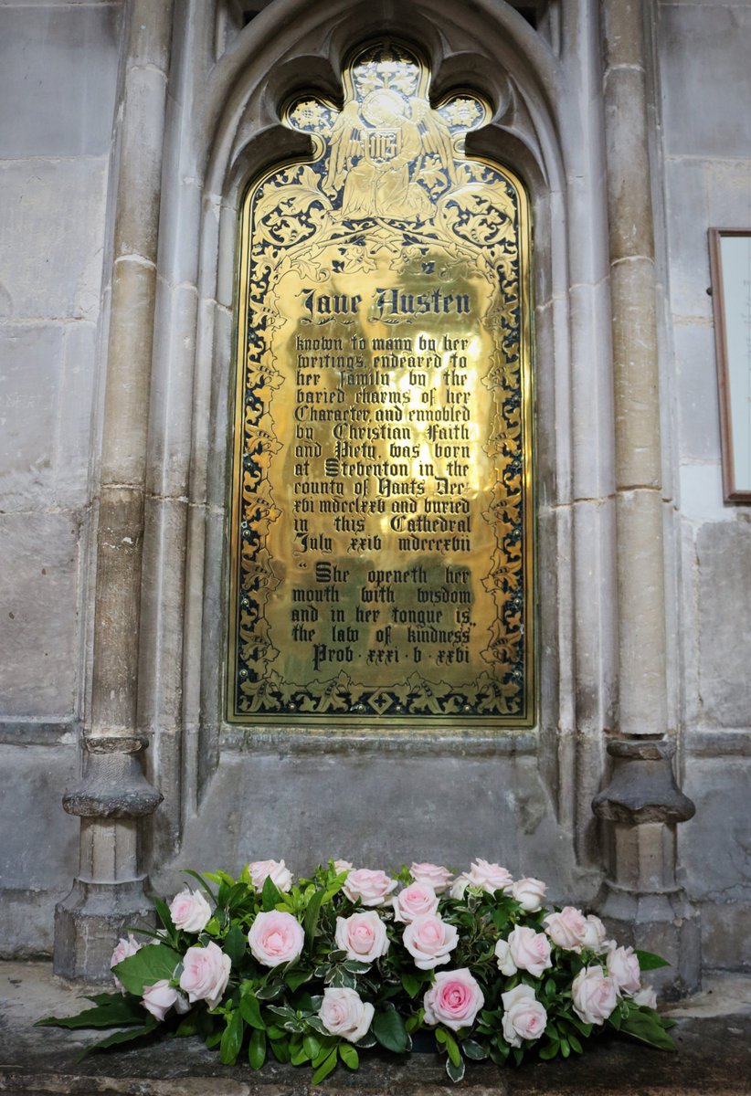 #OnThisDay in 1775 Jane Austen was born in Hampshire. Today, thousands of visitors come to <a href="/WinCathedral/">Winchester Cathedral</a> to see her resting place in the North Nave Aisle #JaneAusten