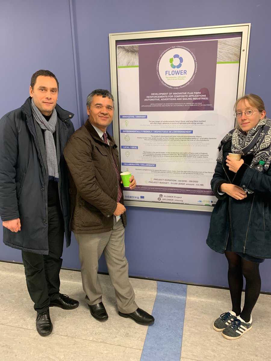 FLOWER_interreg's tweet photo. 📃FLOWER news about last week: @INRApvpp visiting @portsmouthuni for X-ray Micro CT tests on flax fibres, @INRApvpp and @UBS_universite in Synchotron SOLEIL for fluorescence measurement and #HowaTramico in Lorient to present eco-design in automotive sector to master's students https://t.co/GcUtBo8zjm