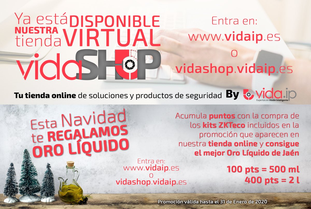 Vida__ip's tweet photo. Por fin tenemos disponible nuestra tienda online vidaSHOP. 

Accede a través del siguiente enlace:

https://t.co/pAGued28dR

También estrenamos nuestra fantástica promoción de navidad  que podrás obtener el preciado Oro Líquido de Jaén.

#VIDAIP  #vidaSHOP https://t.co/j77MWFlkTD