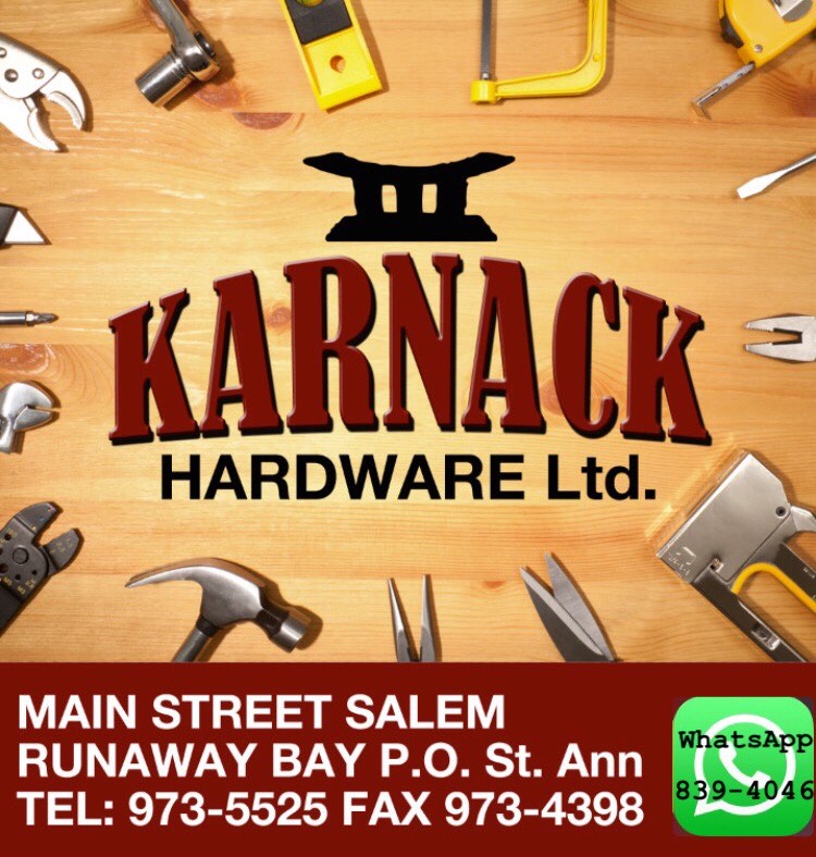 IRIE_FM's tweet image. Karnack Hardware, Main Street, Salem Runaway Bay, is having a PRE-CHRISTMAS SALE on December 20, 2019!
Special discounts on selected items up to 20% off !!! Call us at 973-5525 or WhatsApp us at 839-4046.
Karnack Hardware, A tradition of great things!