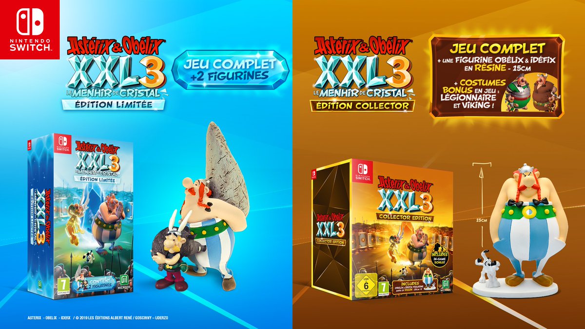 NintendoFrance's tweet photo. [CONCOURS 🎁] Par Toutatis !
👉 Pour tenter de gagner une édition limitée ou collector #AsterixObelixXXL3 : le Menhir de Cristal pour #NintendoSwitch, RT + dites-nous sous ce tweet votre meilleur souvenir avec Astérix et Obélix !

Fin : jeudi 19/12 à 23h59
https://t.co/sGwm47qN7q https://t.co/tWdPani1bd