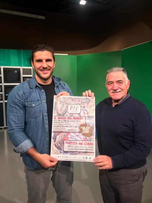 PescaraRugby's tweet photo. la presentazione dell'Evento Benefico a favore dell'@AIL_Onlus con il @IlMuseodelRugby , il ns testimonial @giambavenditti , il presidente Angelo Cavarocchi #vivailrugby 
grazie a @firabruzzo @di_pescara @Regione_Abruzzo @AurumPE https://t.co/ea85xeHRyL