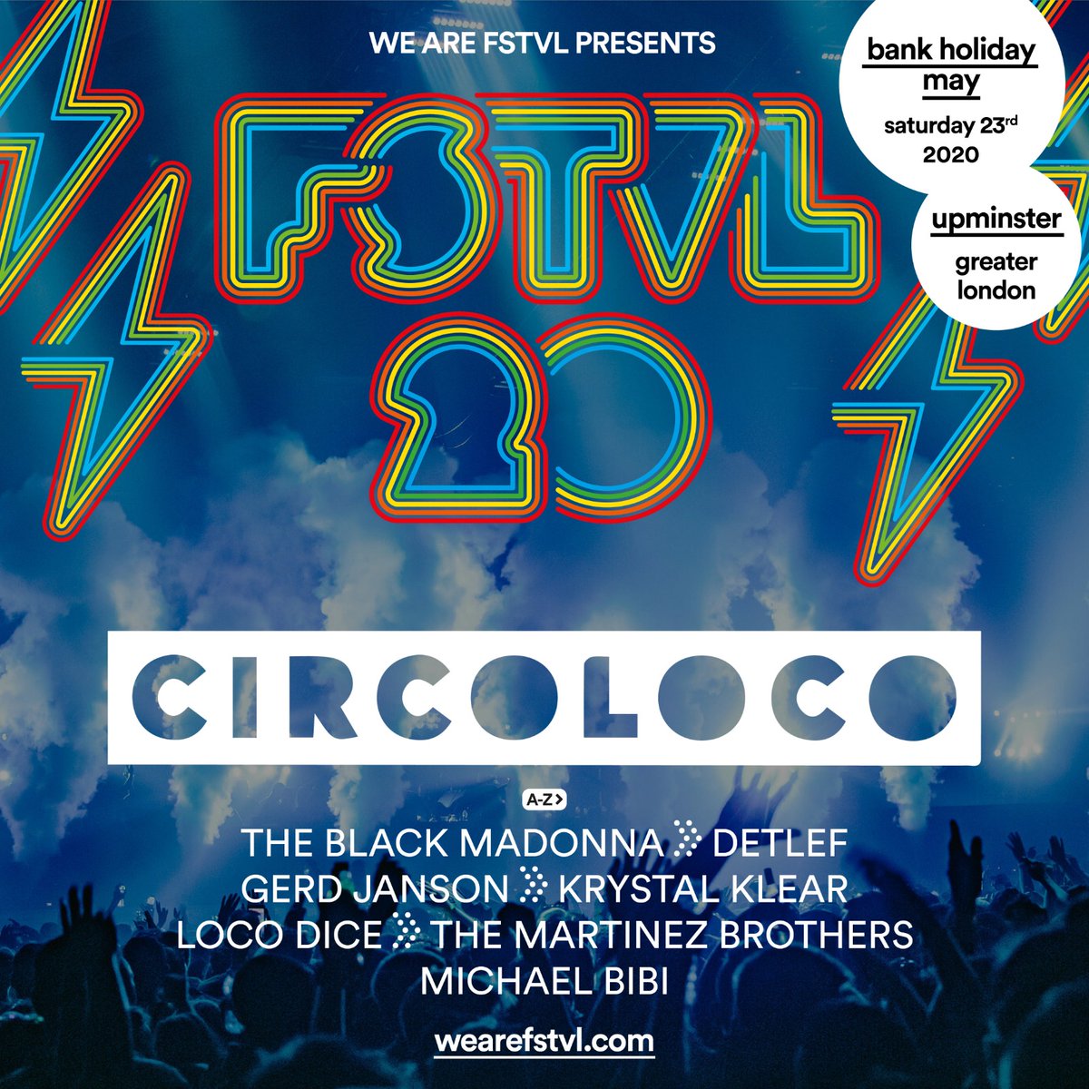 wearefstvl's tweet photo. We cannot wait to welcome back @circolocoibiza for #WeAreFSTVL2020. What a lineup! ππ» https://t.co/8HeXjxRoDK
