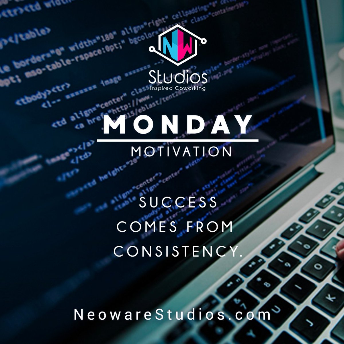 NeowareStudios's tweet image. "Success comes from consistency".
#HappyMonday ☕
.
.
NeowareStudios.com
.
.
#Monday #Motivation #QOTD #Entrepreneurs #Innovators #Community #Coworking #MallLife #Oviedo #Tech #UCF #Smile #Success #Freelancers #Entrepreneur #Florida 💻💥