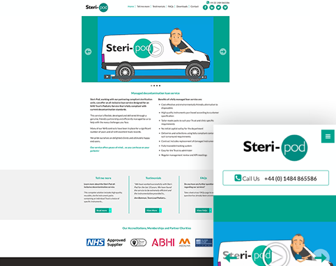 We recently developed <a href="/Steri_Pod/">Steri-Pod</a>'s new website, with our Air solution! 💻
Steri-pod offer a managed decontamination loan service... 
Check out what we did for them here | ow.ly/acub50xymt1