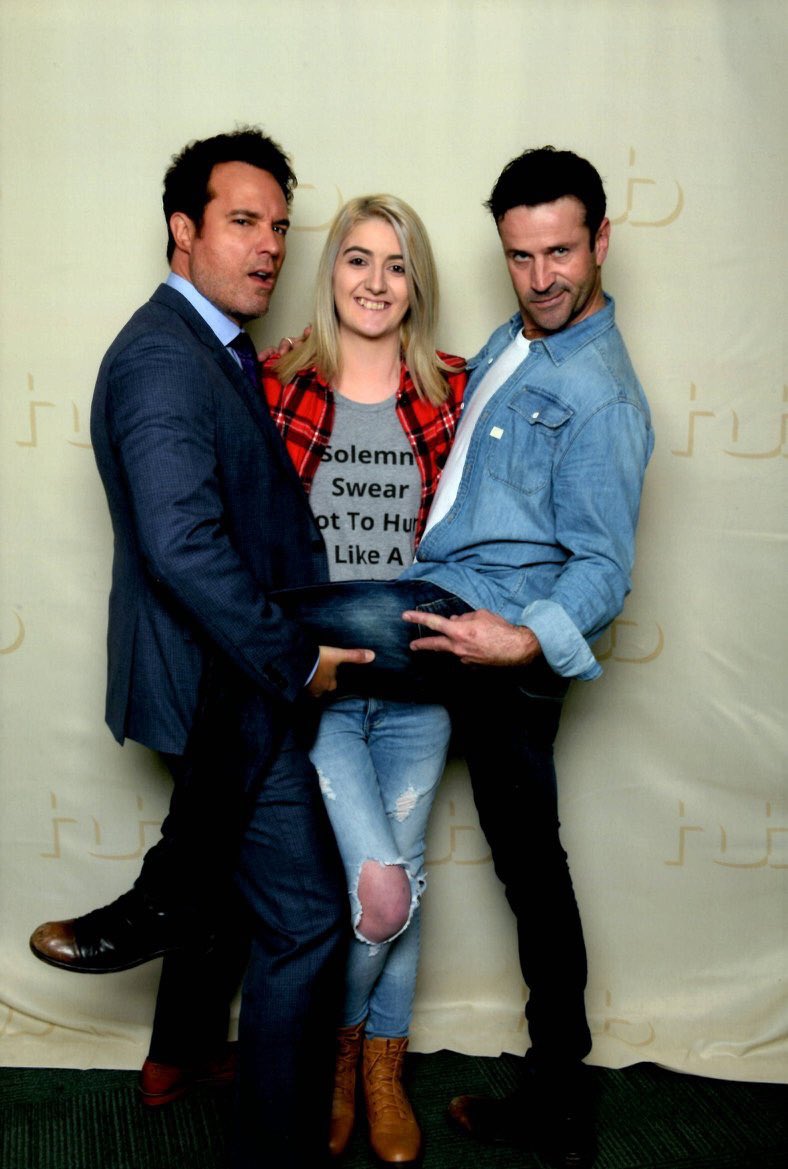DanielleMazzeo's tweet photo. First day back at work tomorrow after #AHBLXMAS5 & all I can think about is the glow up of this 1.5 year difference @DavidHaydnJones @adamfergus https://t.co/sxWoEQSrK8