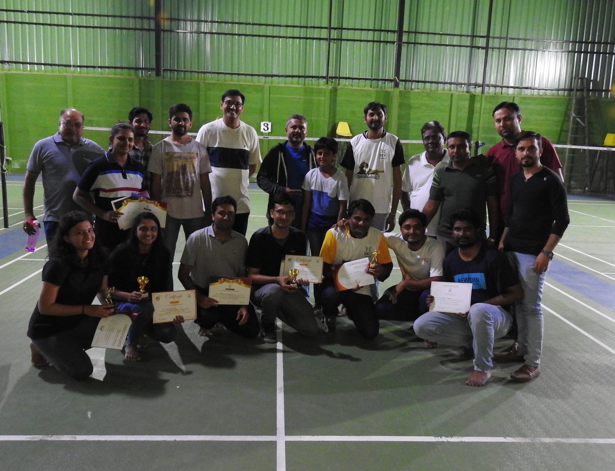 DEVITPL's tweet photo. DEV IT #BadmintonTournament - The Grand Finale 2019
Congratulations to the winners: Anjali Maithani (Women's Badminton Champion), Shomy Sathyadevan (Men's Badminton Champion) Kudos to the runners up: Himani Shah and Pratik Oza who showcased an excellent performance. #LifeAtDevIT https://t.co/MQ3cFSvgq1