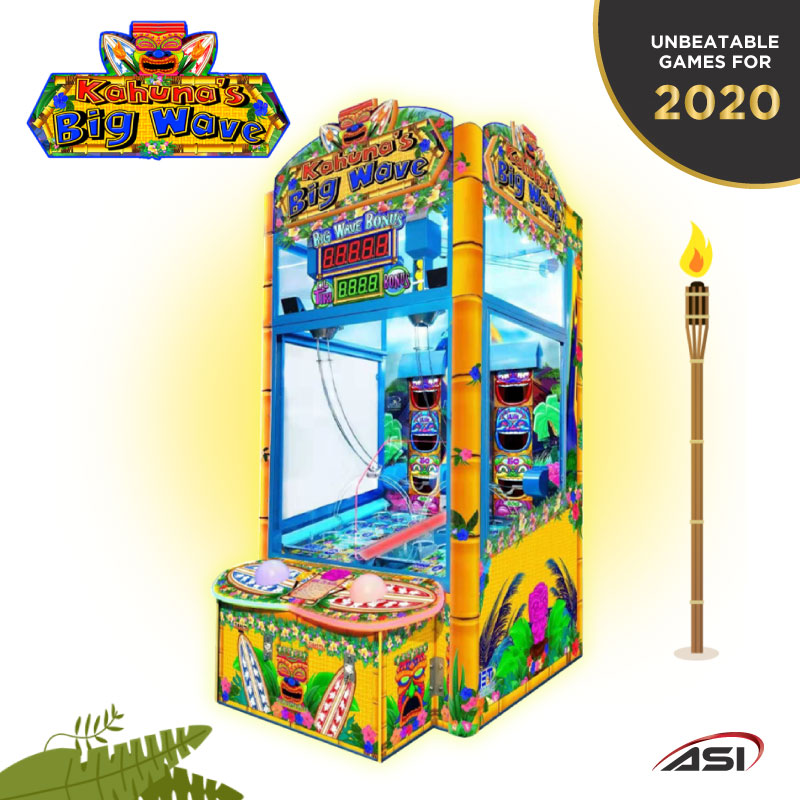 Countdown to 2020 continues! Check out this stunning Redemption Title from our stellar Arcade collection! A Hawaiian Themed Redemption Unit with Catchy Island Music &amp; Sound Effects. #redemption #kahunasbigwave #retail #dubaimalls #uaemalls #retail #shoppingcenters #gaming #arcade