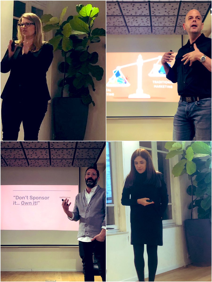GCMO3's tweet photo. Last night’s G-CMO meetup was all about Event #Marketing. 
Meetup Leaders: @ramellevin of Stratoscale, @sharonerde of @Pitango, @AmitBivas of @Optimove and Adi Yazdi Danenberg of Pearl Cohen. 
Thanks @EricaMarom for hosting us generously at @aleph! 
#eventmarketing #events https://t.co/LT2F1RPSLH
