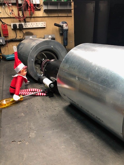 PoleStarMotors's tweet photo. Adam has a little helper today. We're not sure which is the naughtiest. #refurbish #fandecks #polestarproducts #fancoilrepair https://t.co/e1CrSPCzMG