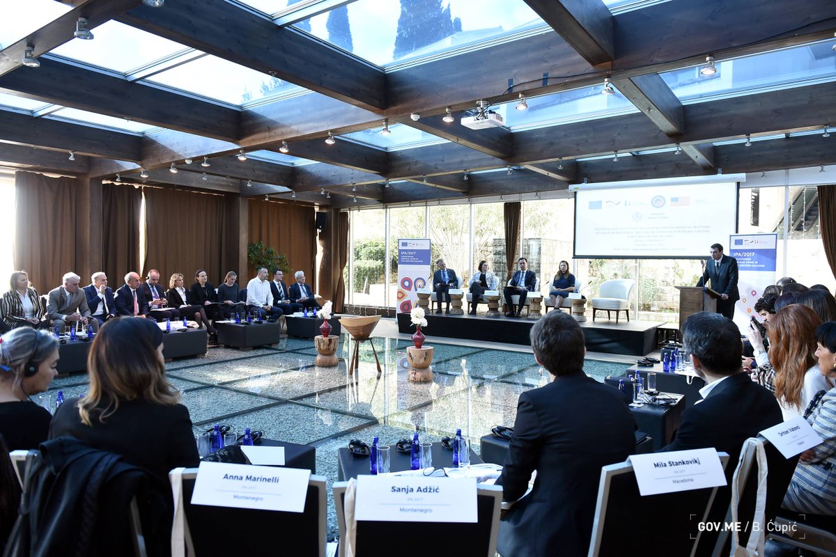 MeGovernment's tweet photo. Deputy Prime Minister Zoran Pažin: @MeGovernment contributes to strengthening international judicial cooperation in criminal matters, grateful for support of our partners @IDLO, @USEmbassyMNE, #EU #IPA2017 project Countering Serious Crime in #WesternBalkans https://t.co/b388bl284Q