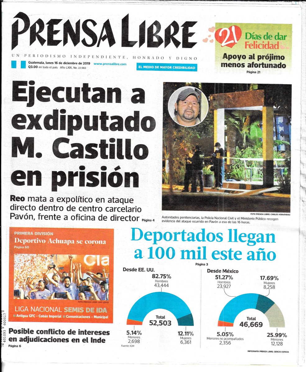 Prensa Libre: Ejecutan a exdiputado M. Castillo en prisión. 
mi.com.gt/cliente/view.p…