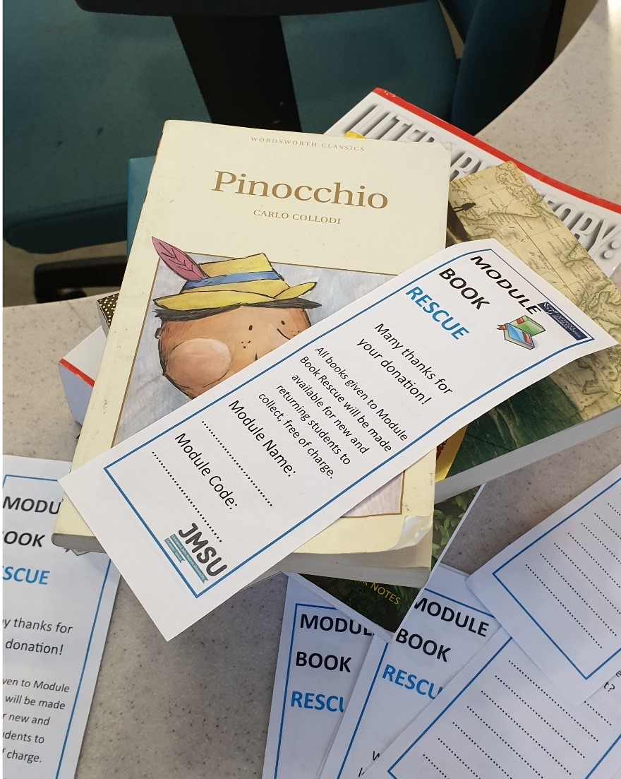 Module Book Rescue, started by your VP Community Megan, is open in all LJMU libraries so you can donate module books you no longer need 📚🙌 Simply visit your nearest library, fill in a bookmark and donate your book to help out other LJMU students on your course! 🎓