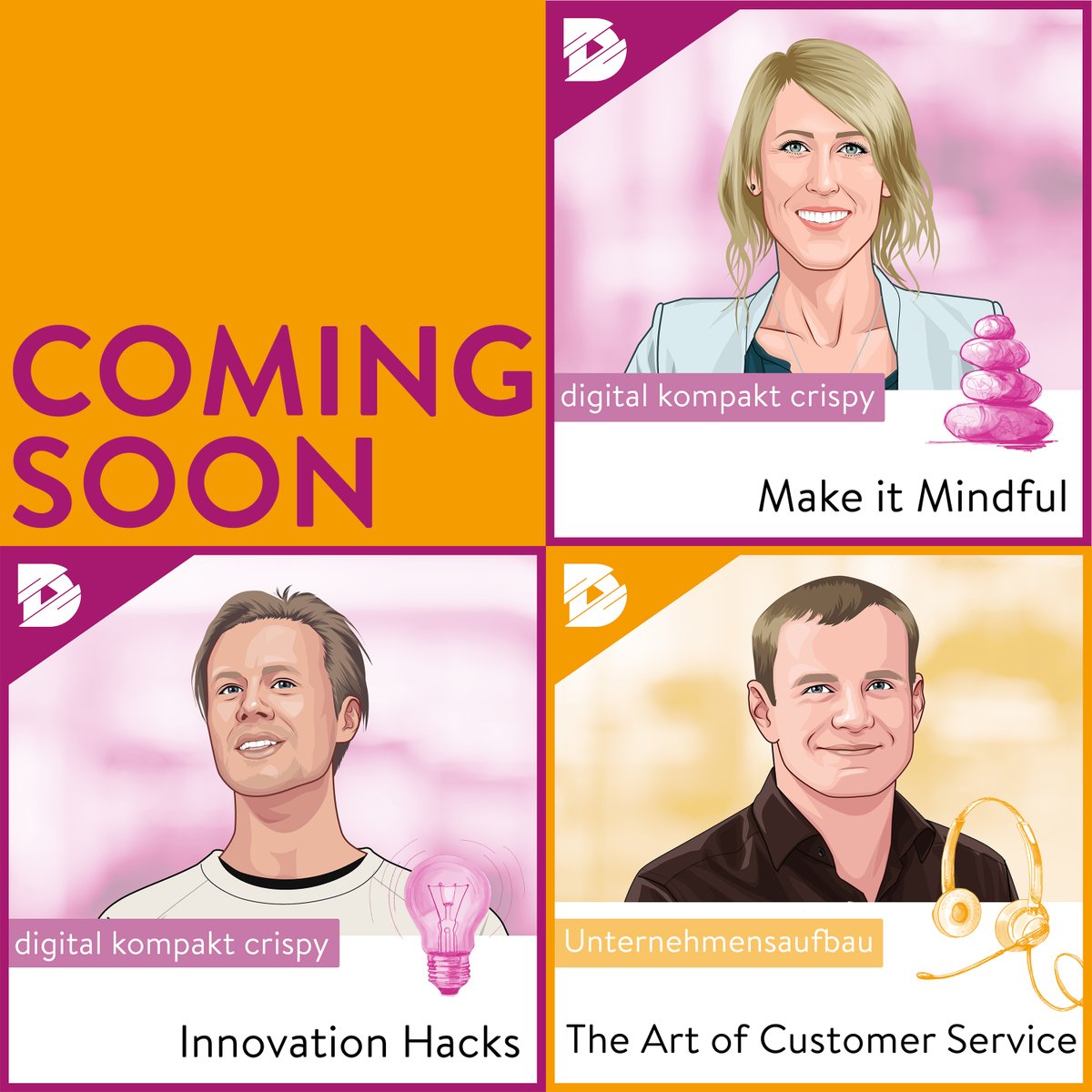 Dkompakt's tweet photo. Kleine Preview fürs neue Jahr:
- Marina Löwe: #Achtsamkeitspodcast #MakeitMindful: https://t.co/WOzsAn4rco
- @disrooptive: #Innovationspodcast #InnovationHacks: https://t.co/s5W4UQ4OuD
- @epfannmoeller: #Kundenservice-#Podcast #TheArtofCustomerService: https://t.co/w1Nhi7rFe2 https://t.co/3ONUWC6Enc