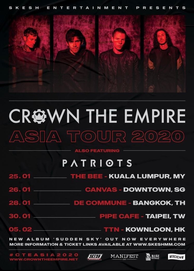 nobrainkid's tweet photo. Yes Hongkong...😍 @CrownTheEmpire https://t.co/hULWlJpH5Q