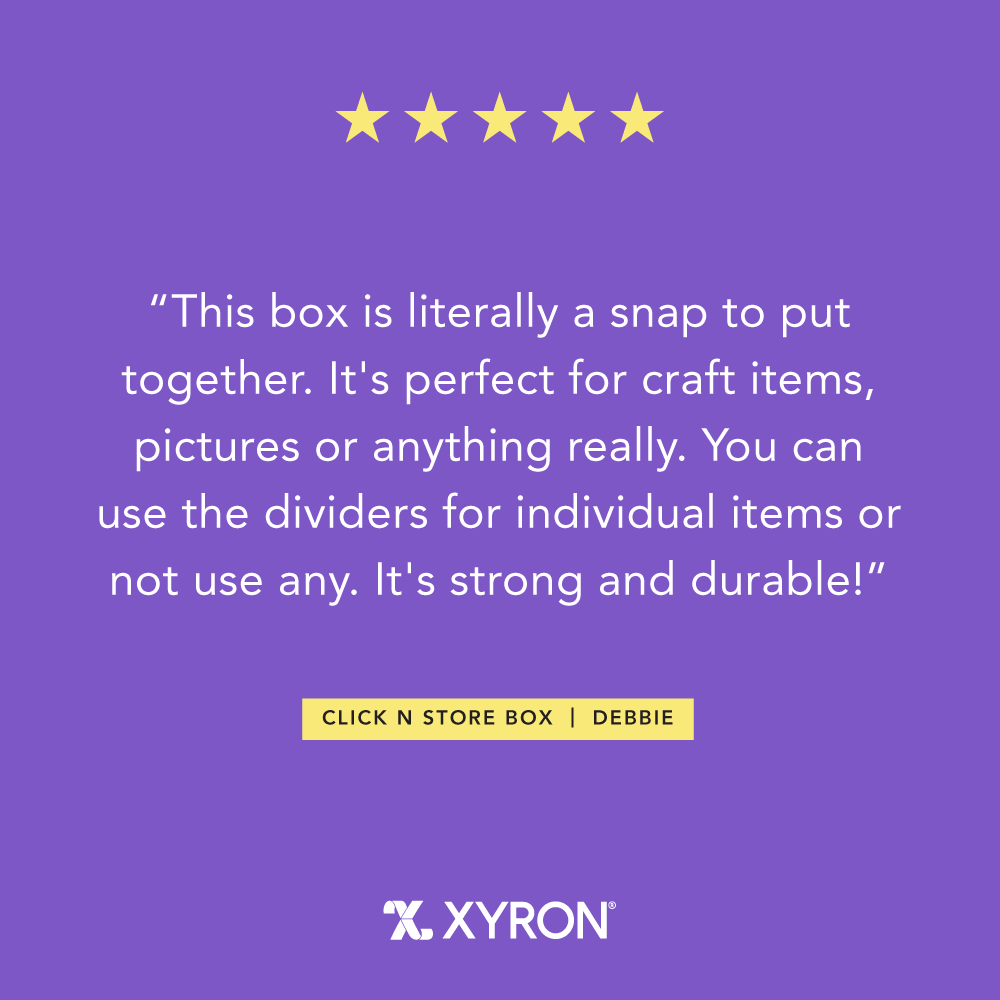 xyroninc's tweet photo. Xyron Customer Review on ClickNStore boxes
#Xyron #clicknstore #organization #craftboxes #xyronclicknstore #supplybox #craftorganization https://t.co/e8qYmOxVcx