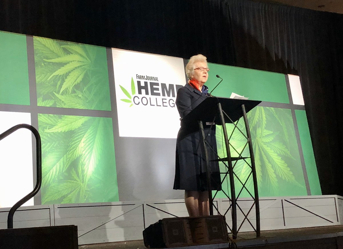 Executive Director Caren Wilcox announces the U.S. Hemp Growers Association <a href="/FarmJournal/">Farm Journal</a>  #HempCollege #AgTech19 ushempga.org