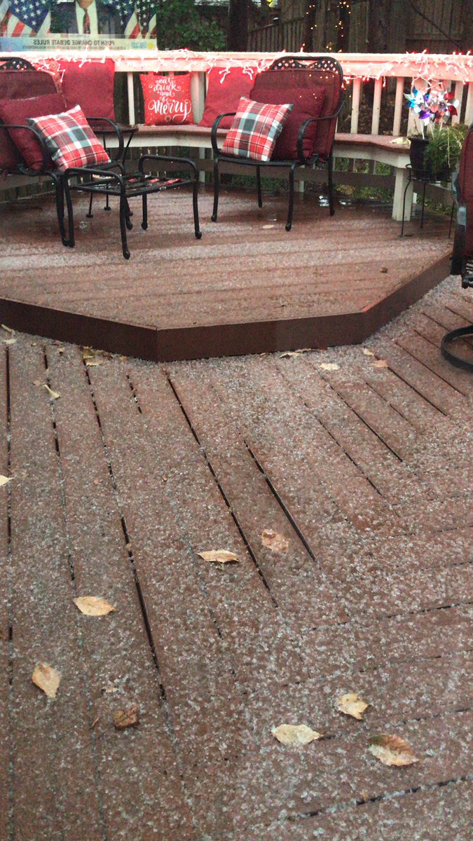 knbshaffer's tweet photo. A little ice on the deck in southern Fairfax. Be careful out there! @ChuckBell4 https://t.co/5LLqjH53b7