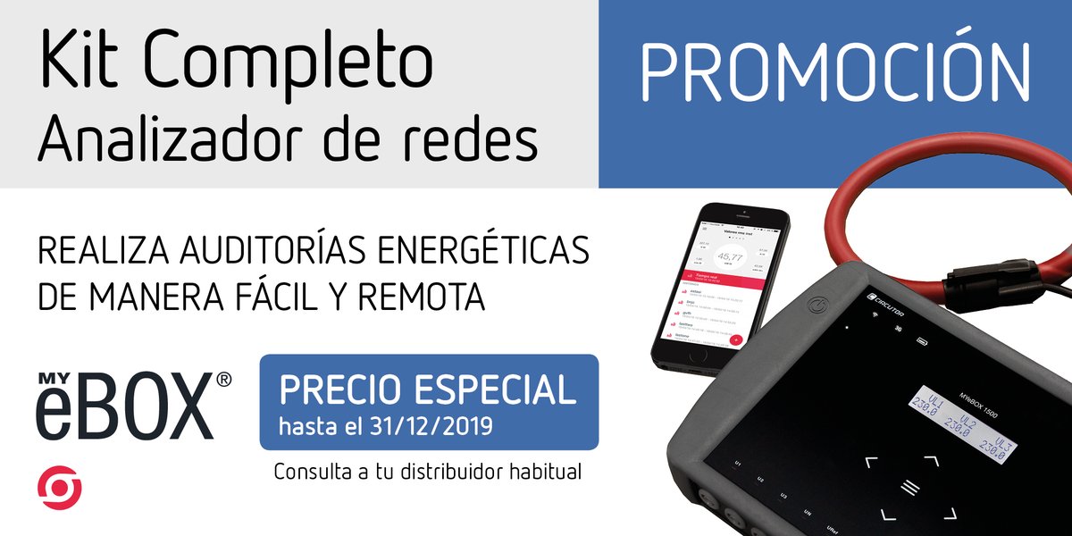 circutor's tweet photo. Realiza #AuditoríasEnergéticas de manera fácil y remota con #MYeBOX, ahora a un precio especial hasta final de año.
➡️ Consulta a tu distribuidor habitual. https://t.co/OYe7KrbgZY