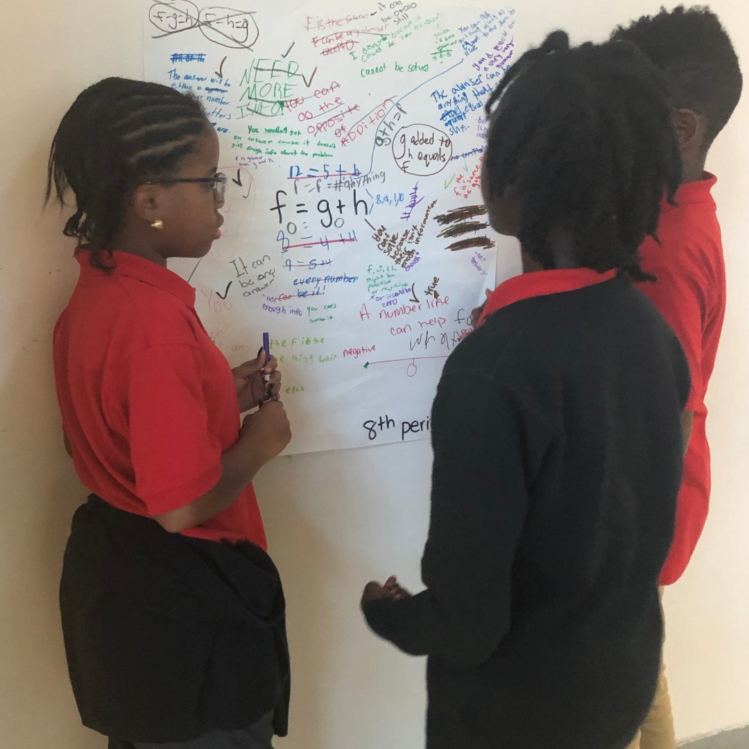 southtechprep's tweet photo. #STP #Bulldog students worked together to figure out what is known about the unknown! They circulated in groups making assumptions, proving their thinking, connecting with othersโ thoughts, and correcting each othersโ misunderstandings. #Choice #CriticalThinking #BulldogMath https://t.co/K8h6kRZnam