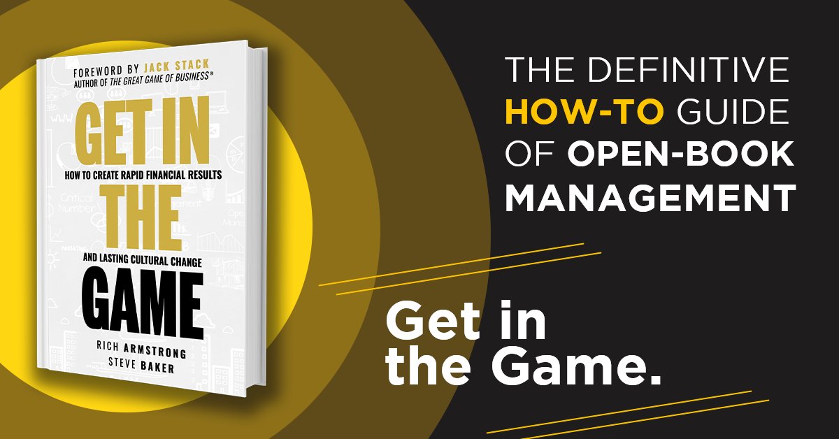 If you've ever wondered how to properly &amp; effectively implement #TheGreatGameofBusiness or #openbookmanagement, Get in the Game guides you step by step. It's the definitive "how-to" for creating rapid financial results &amp; lasting cultural change.  bit.ly/GIG-book
