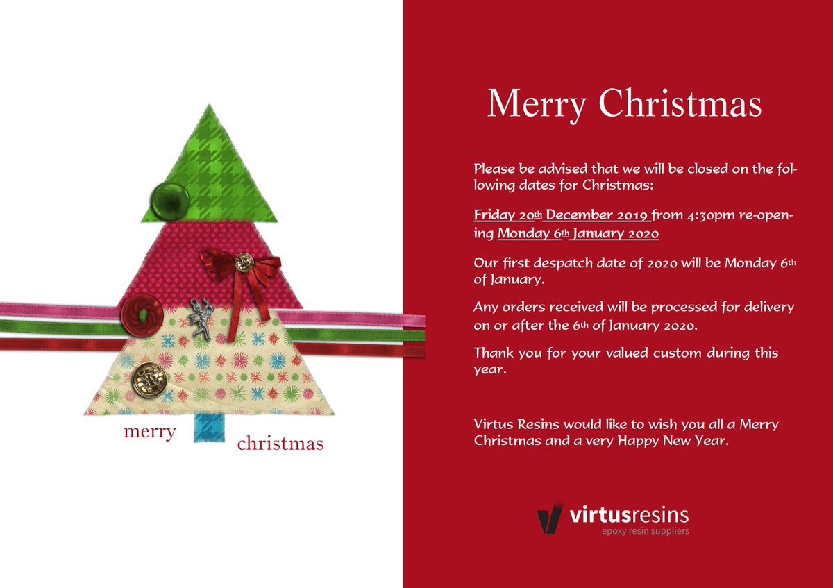 OnlineResins's tweet photo. Thank you all for your valued custom during this year. May all your Christmas be merry and bright! ⛄️ https://t.co/cabzazDzvA