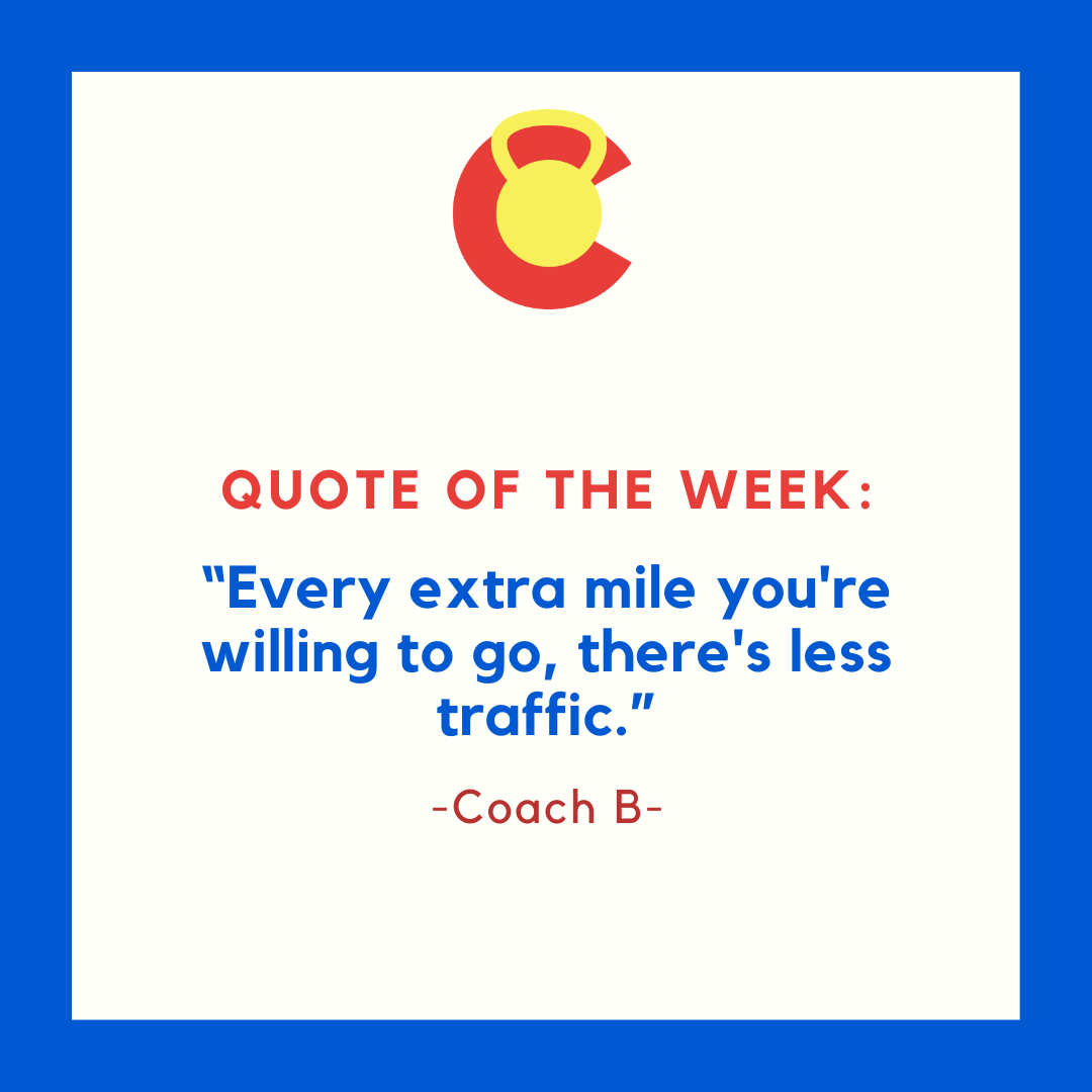 crossfitelm's tweet image. Where do you need your life to get better?  Go another mile, it's always worth it.
-
#mondaymotivation #quoteoftheweek #liveexcellent #thisboxrocks #coloradocrossfit #crossfit #thorntoncolorado #westminstercolorado #broomfieldcolorado #brightoncolorado #northglenncolorado