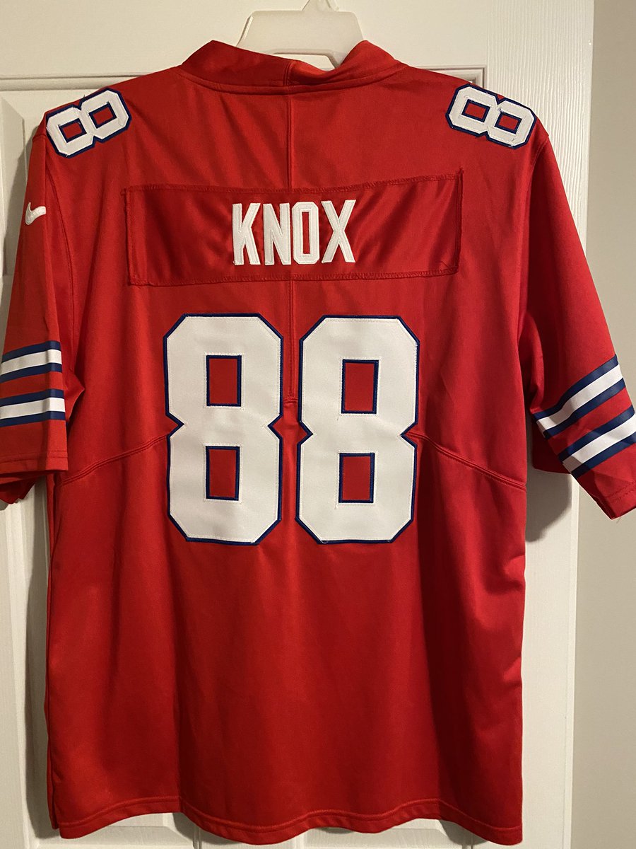 GregTompsett's tweet photo. Retweet &amp; Follow to Win:

Bills Clinch Playoffs Celebration! It’s been 28 years since #GoBills Clinched this early, we’ve got to share the love! 

One member of #BillsMafia who RT’s and Follows will win this Dawson Knox Color Rush Jersey! (in time for Christmas!) 

#ManFree https://t.co/gBR0xmyLFJ
