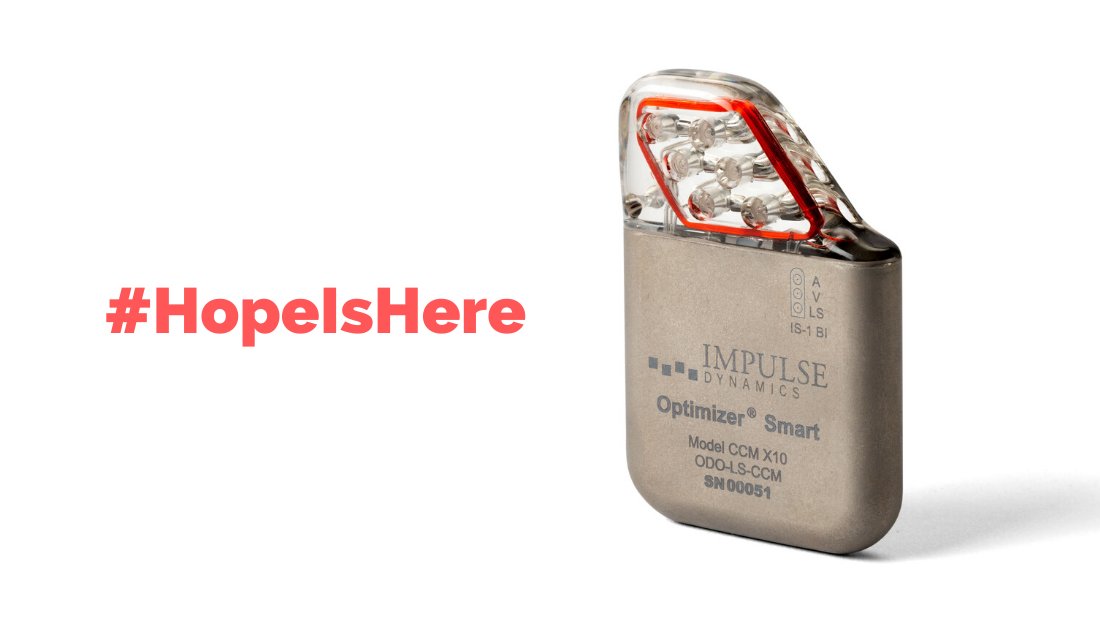 ModulateHF's tweet photo. The #OptimizerSmart is a #BreakThroughDevice for patients with #HFrEF a.k.a. systolic heart failure. #ImpulseDynamics novel #CardiacContractilityModulation technology is a new treatment option to help patients move life forward. Learn more at https://t.co/qWbQIy0kw0 https://t.co/7Xz3MUSWgn