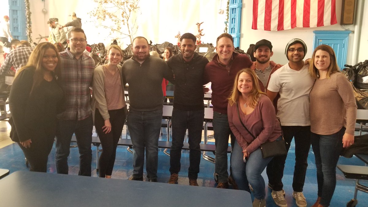 Recruit4FMK's tweet photo. Last week Foster McKay got into the holiday spirit! A great day of community service at the South 17th Street Elementary School in Newark passing out gifts to children. https://t.co/qGD3AONBTS