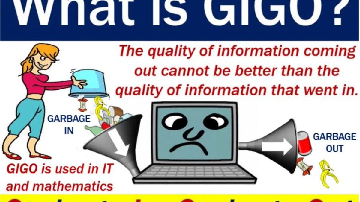 Top MGMT"كلهم يبون علم بيانات بس مافيه مدخلات دقيقة!"تعليقي: ماذكرت يعتبر نقطة جوهرية وتنطبق عليها المقولة الشهيرة "Garbage in Garbage out" وهذا يعزز ضرورة الأهتمام بجودة البيانات المستخدمة في المنظمات، عدم وجود بيانات أحياناً أفضل من استخدام بيانات جودتها رديئة