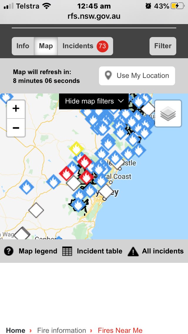 mswarriorLMS's tweet image. At 1am 17/12/2019 these are the FIRES 🔥 IN NSW. What are you both doing ?@GladysB @ScottMorrisonMP ? ✈️🌴🌺 @rationalbitch @elliemail @very_grem @narelleford @NSWRFS @The_NDL @simonahac @PortmacquarieA @MRTaree @TripleMNewy  #MorrisonFires @kulnurarfb #RFS