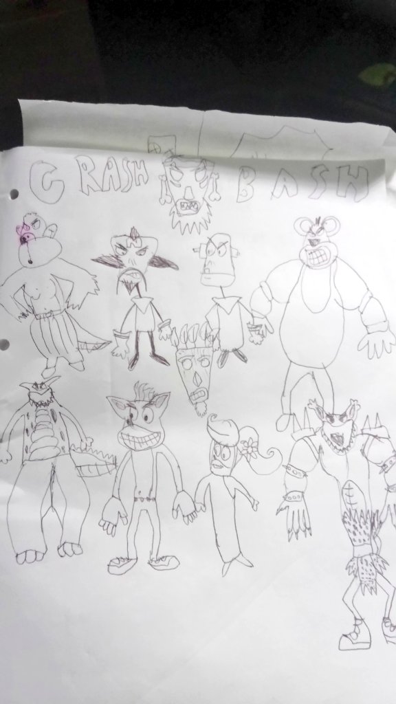 just found some crash bandicoot fanart i made when i was 8 