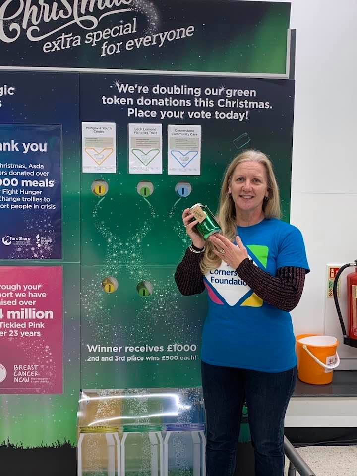 Make Christmas extra special for <a href="/CornerstoneGLED/">Cornerstone - Glasgow & East Dunbartonshire</a> when you next visit <a href="/asda/">Asda</a> Bearsden.

East Dunbartonshire community support are one of our local store's nominated causes - and, during December, any amount raised by their Green Token scheme will be doubled.