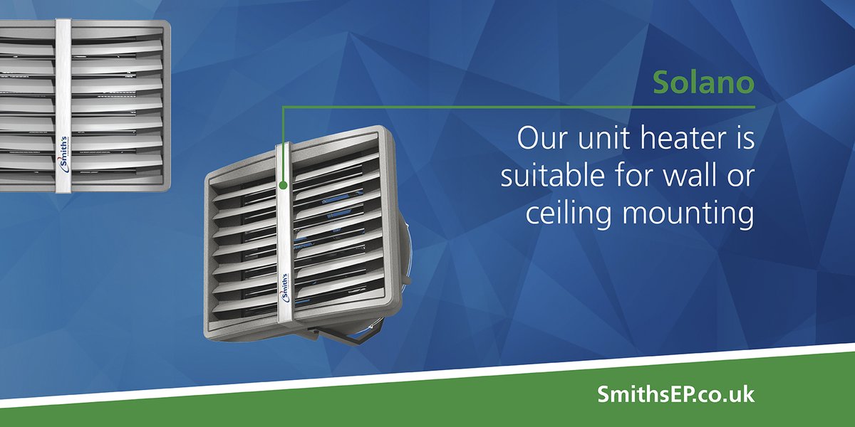 SmithsEP_UK's tweet photo. Smith's #Solano range of high performance #Hydronic #UnitHeaters are great for commercial applications with a range of outputs up to 70kW. Smith's also offer a 5 year warranty on the Solano unit heaters. #ThinkSmiths https://t.co/RIVT0mSM9v #Plumbing #Heating #Commercial https://t.co/7KaQIugzOb