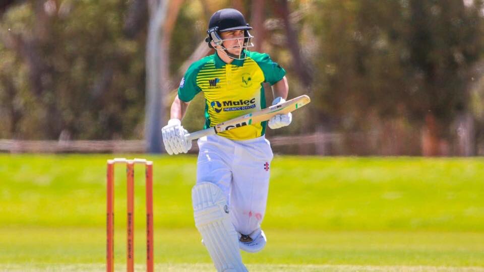 FinchHillCC's tweet photo. Huge congratulations to our very own @Georgeburrowss who scored an A Grade 102 for Lake View CC in Kalgoorlie, W Australia on Saturday 🏏 just 40 deg C to cope with and then keep wicket!! @RamseyCrookall @IOMcricket @iomsport #batted 👍🏏🇮🇲👏🏼👏🏼👏🏼 https://t.co/i0YU9ZM8na