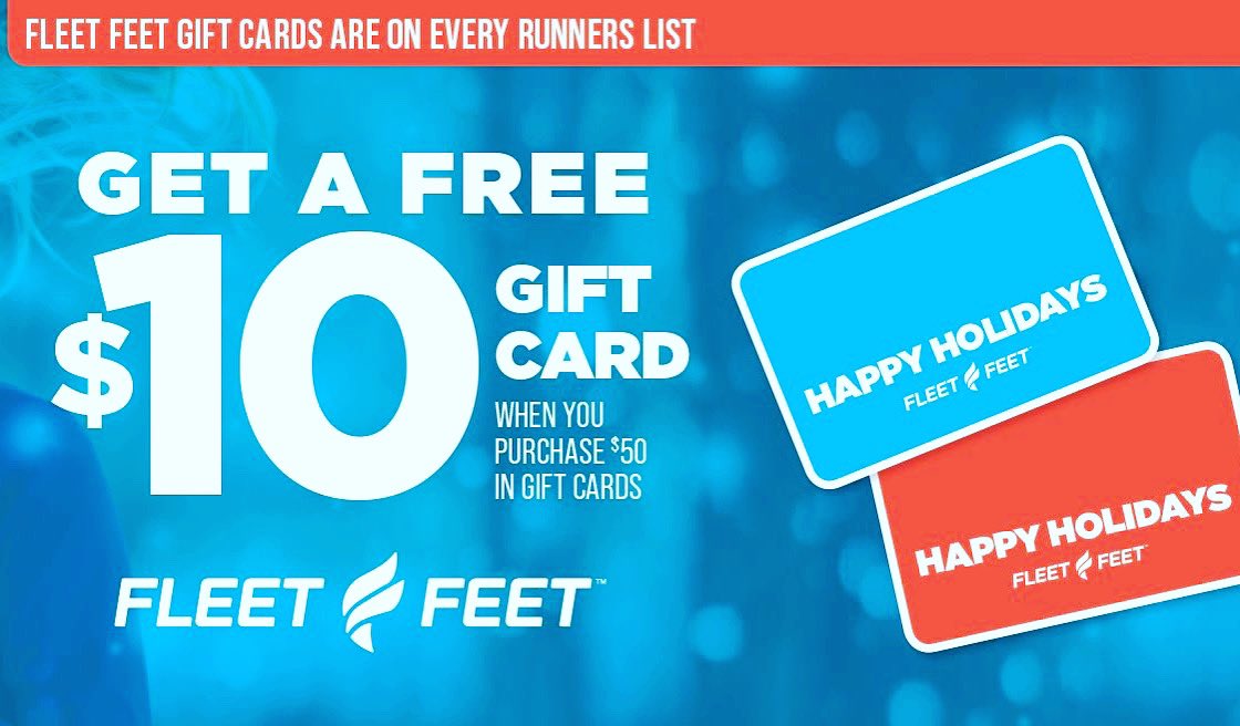 fleetfeetrkfd's tweet photo. FREE $10 gift card &amp; 8run5 mug with $50 gift card purchase. ☑️ off that Xmas list https://t.co/vEFpt6VN1m