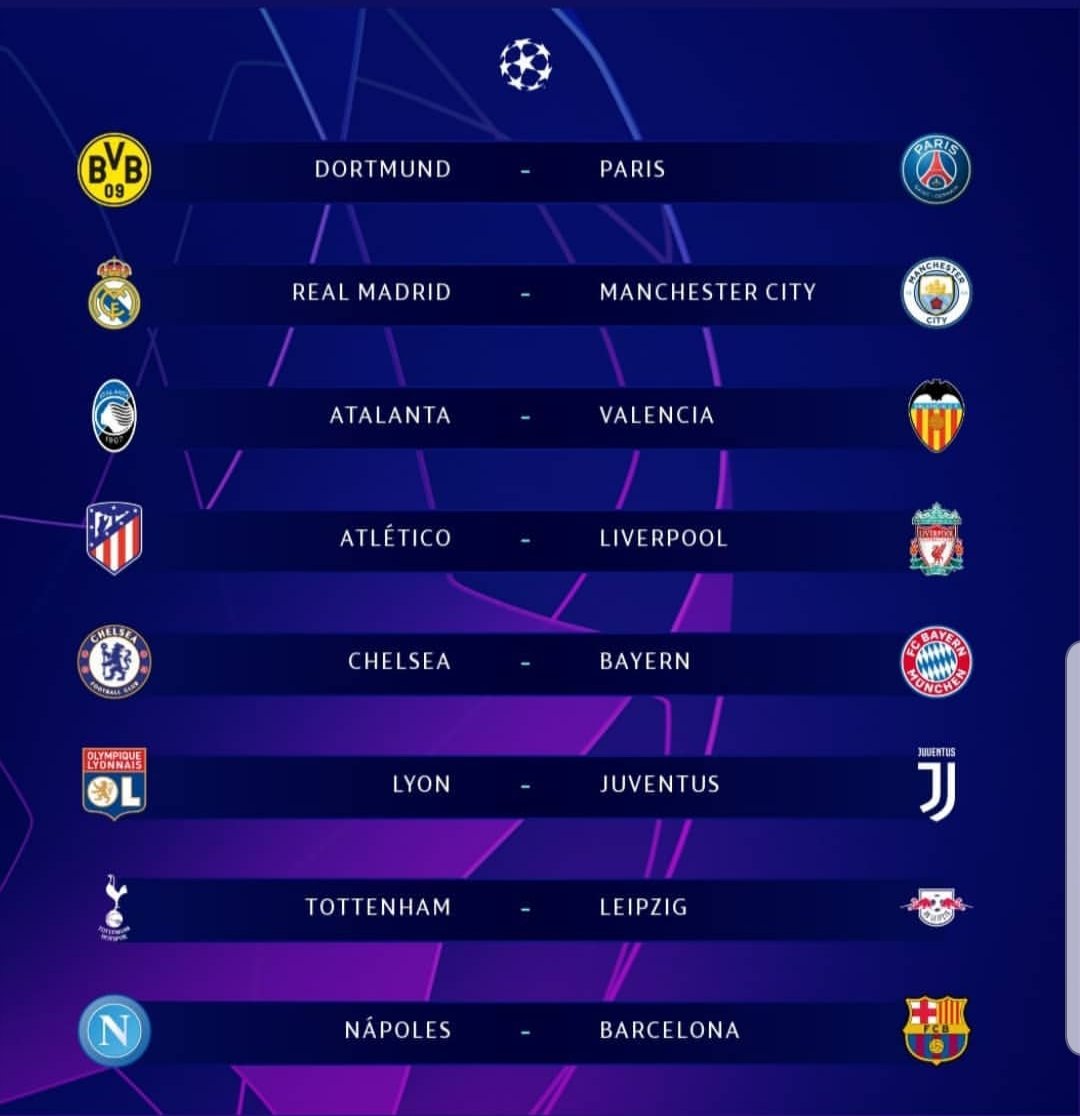 123accubet's tweet photo. ¡Sorteo Champions League!
@borusiadormunt @PSG_espanol @realmadrid @ManCity @valenciacf @Atleti @LFC @ChelseaFC_Sp @FCBayern @OlimpiqueL @juventusfces @Spurs_ES @leipziges @sscnapoliES @FCBarcelona https://t.co/g2T06kzvnW
